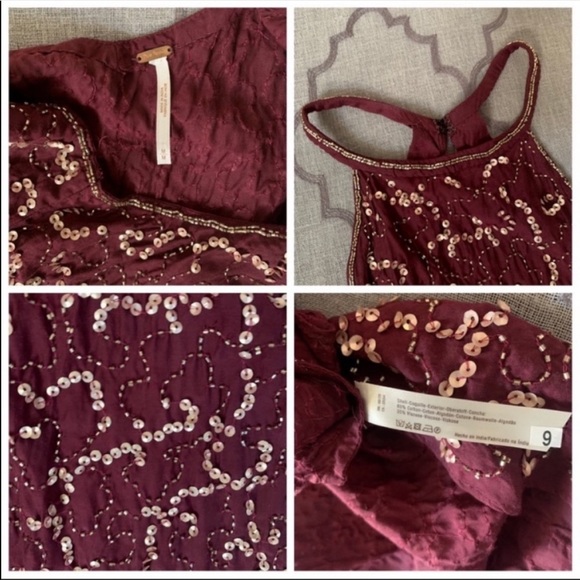 STUNNING RARE Free People Sassy Glam! Sequin Open Back Flying High Mini Dress - Picture 8 of 16